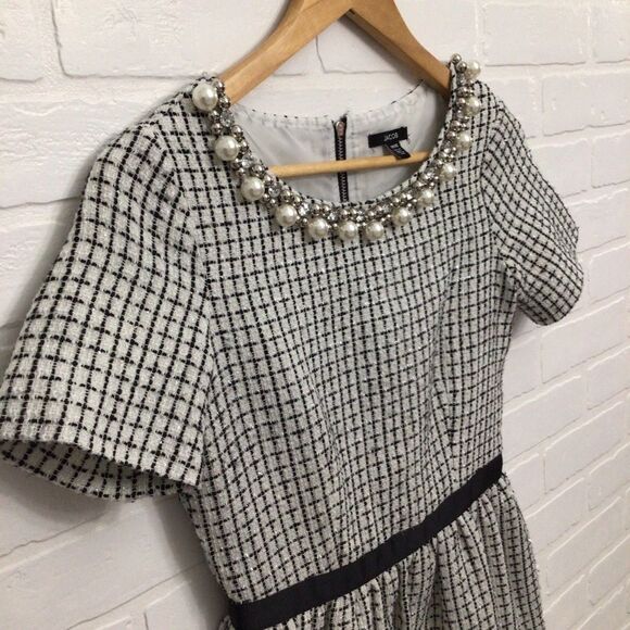 Jacob Dress Jewels Crystal Incrusted Embellishments White Silver Dress XS - Picture 5 of 16